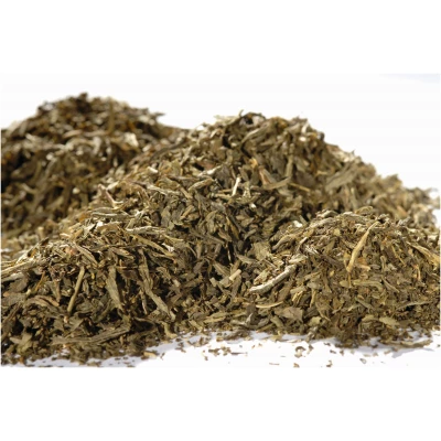 Grüner Tee "entkoffeiniert" getrocknetes Blatt